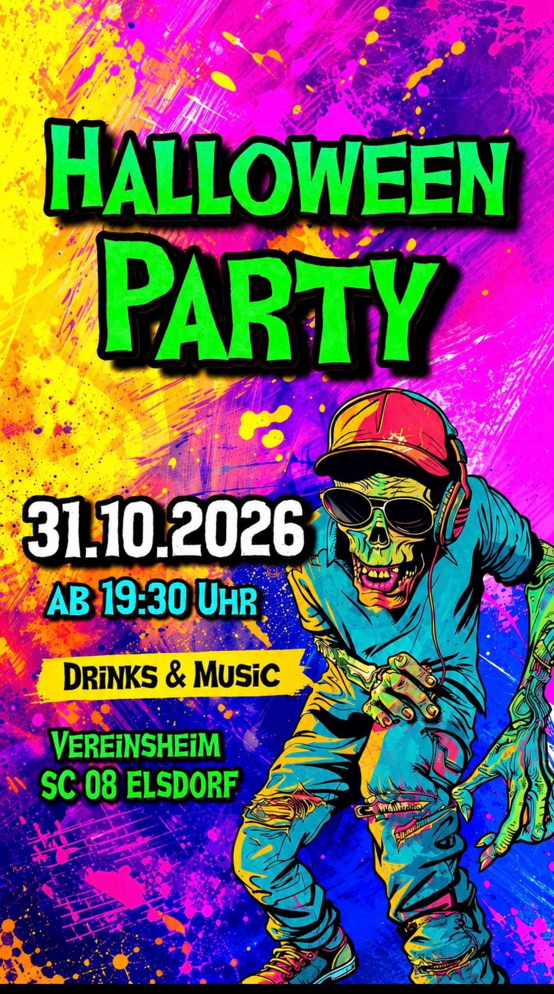 Am Samstag, Halloween-Party