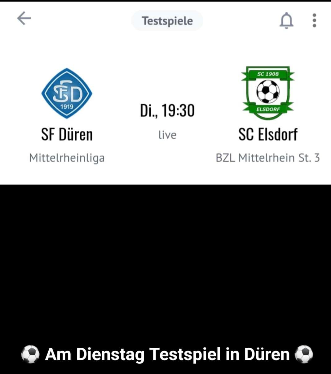 Testspiel in Düren